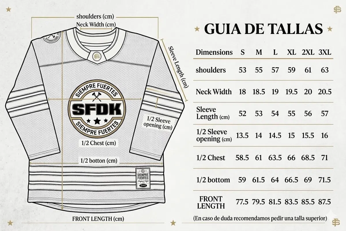 SFDK Jersey de Hockey The Rookie, Unisex Adulto, Negro con Detalles Dorados