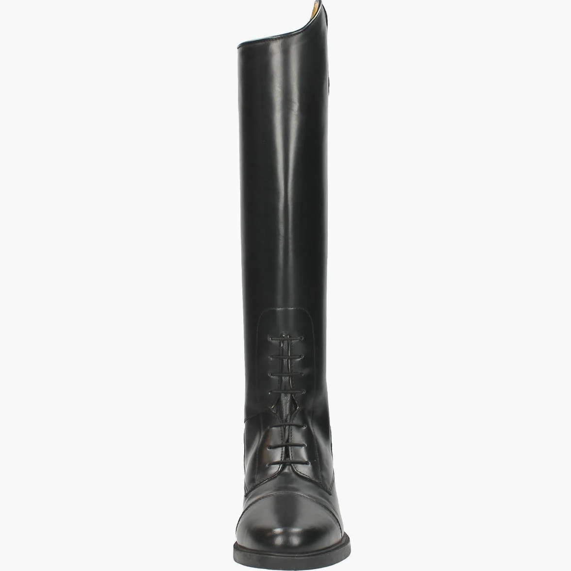 QHP Julia - Botas de equitación de piel para niños, color negro