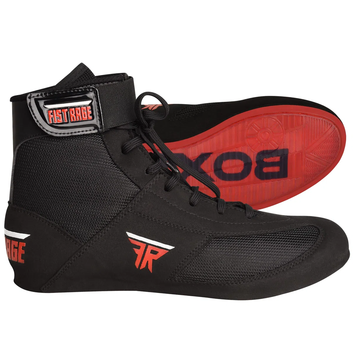 FISTRAGE - Zapatos de boxeo de piel, para deportes de lucha, entrenamiento maestro, de malla, unisex, para hombres y jóvenes, botas auténticas, peso ligero, color negro, zapatos de boxeo para adultos