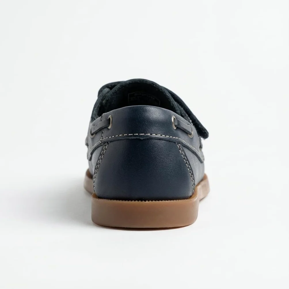 Zapatos Náuticos Niño Piel con Cordones para Colegio y Uniforme. Mocasines de Cuero y Serraje Suela Goma Antideslizante y Flexible. Calzado Infantil Escolar de Vestir Comunión Resistente y Cómodo