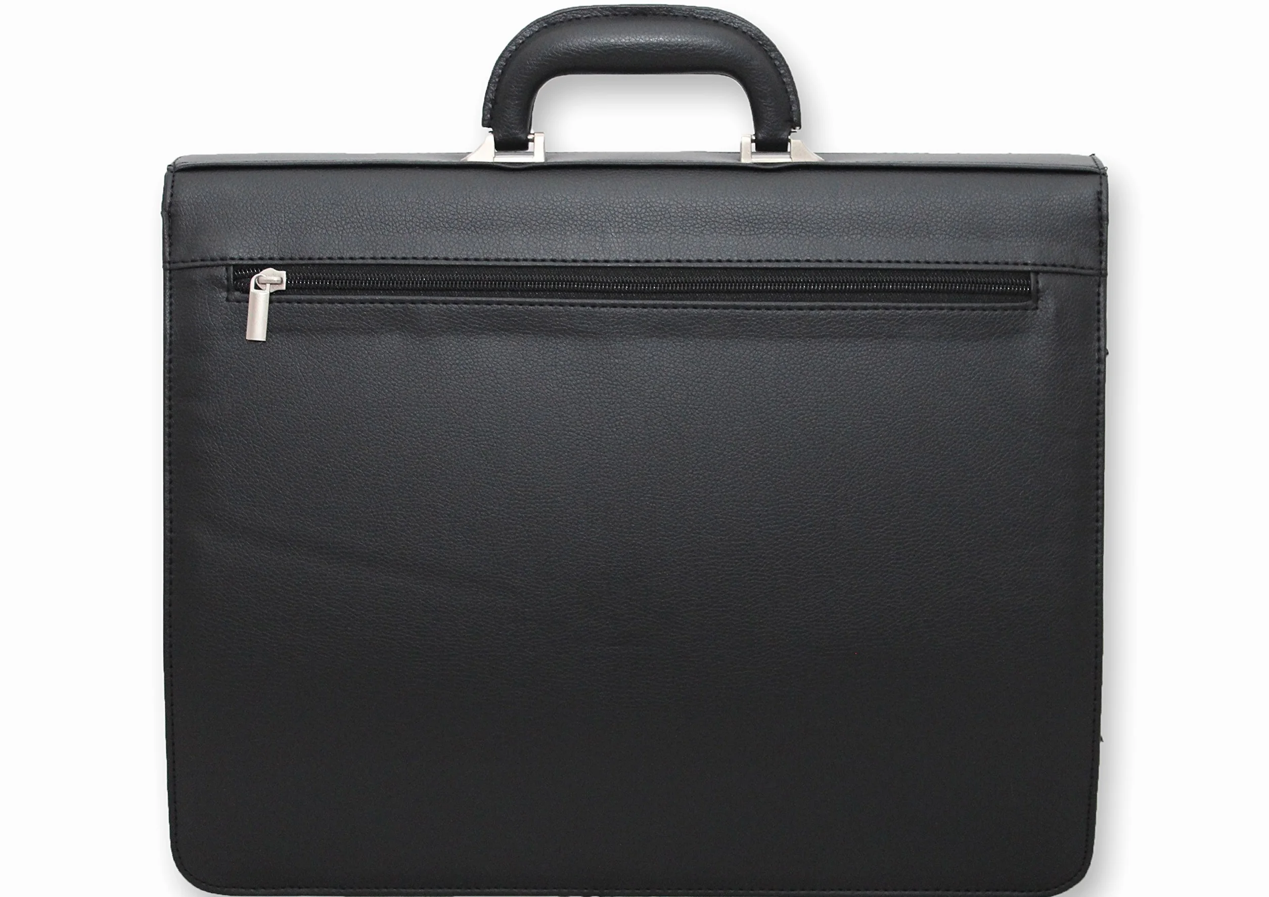 Bolsa de Trabajo de Oficina Profesional Maletín de Documentos Cuero Ecológico (Negro MA32)