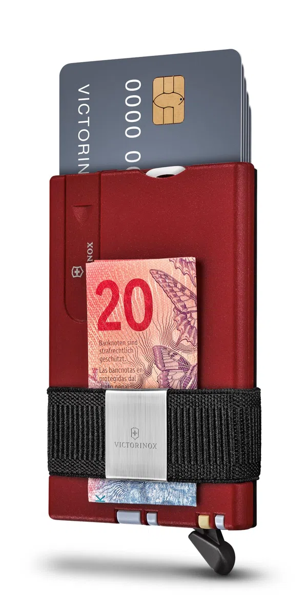 VICTORINOX Smart Card Wallet, Cartera 2 en 1 con multiherramienta, 10 funciones, Swiss Made, tarjetero, incl. billetero