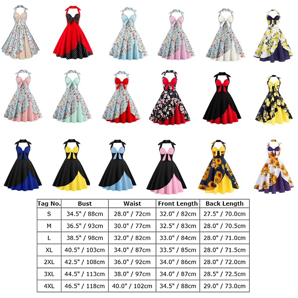 Iwemek - Vestido retro para mujer, estilo retro, con espalda descubierta, escote corazón, vestido de cóctel de noche, fiesta, verano, casual, vestidos