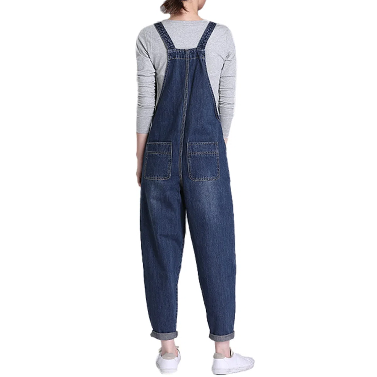 Peto Vaquero Largo para Mujer Tallas Grandes sin Mangas Jumpsuit Casual Stretch (XS-5XL)