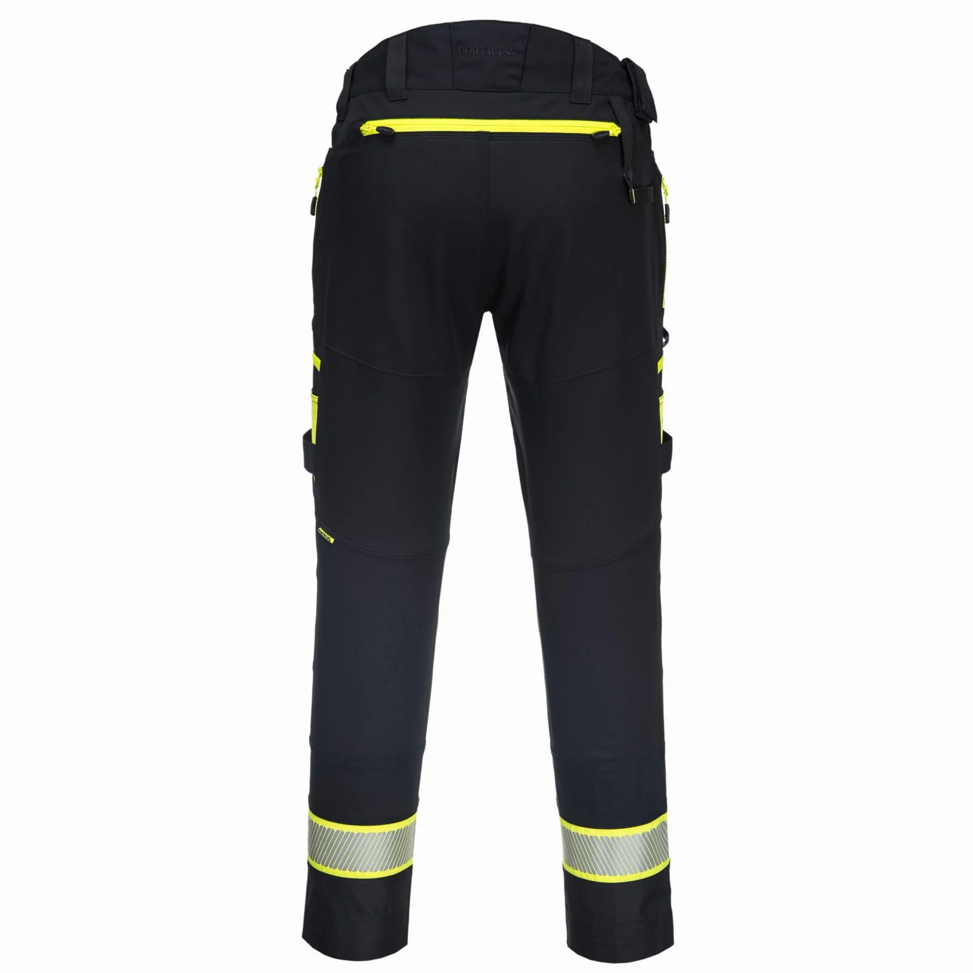 Portwest Pantalón De Trabajo Dx4, Tamaño: 38, Color: Negro, DX449BKR38