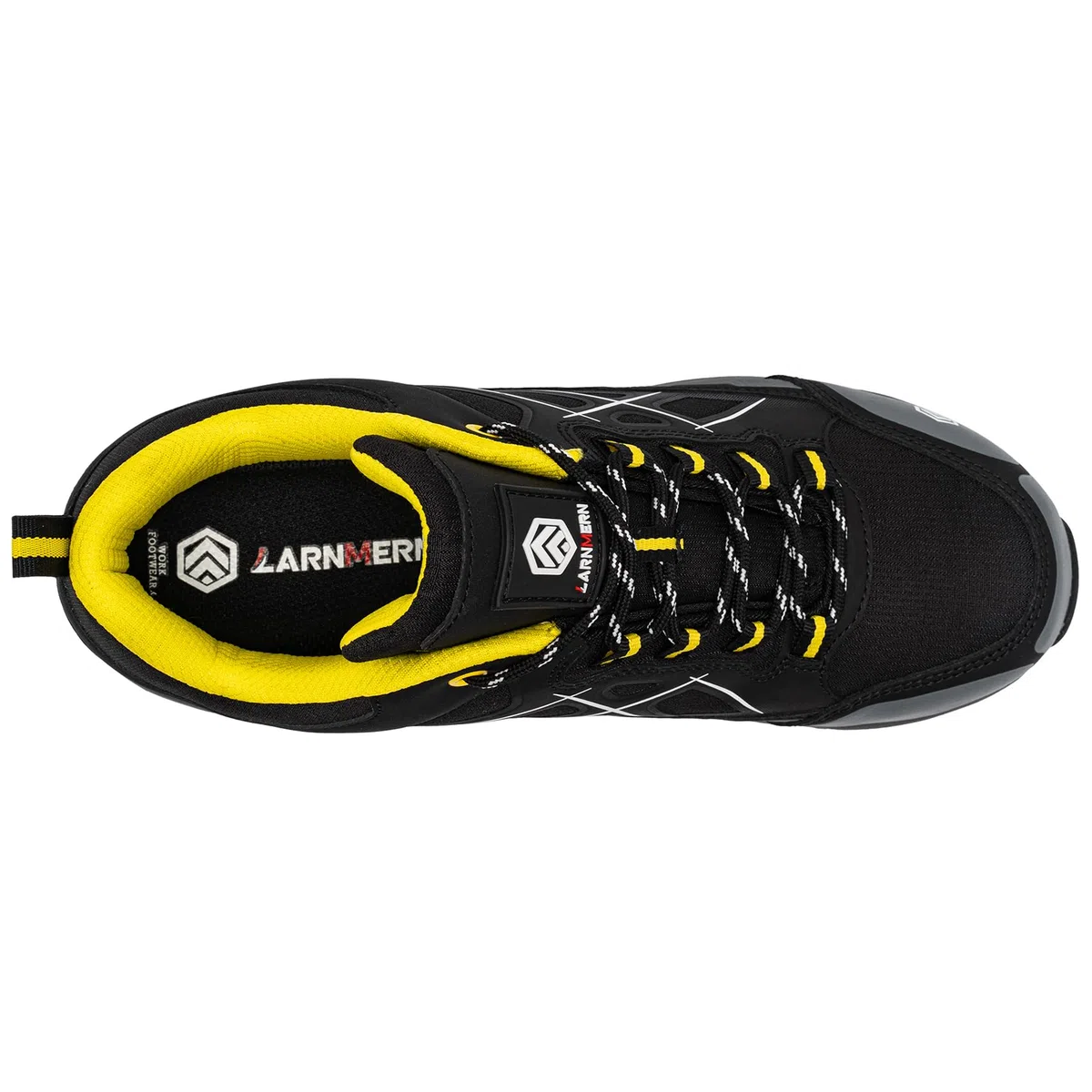 LARNMERN Zapatos de Seguridad Hombre Antiestático Punta de Acero SRC Antideslizante Transpirable