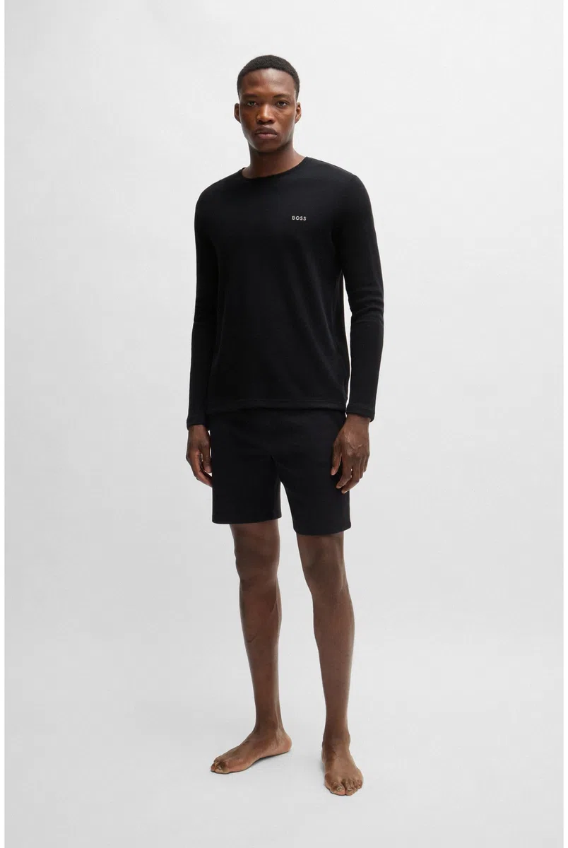 BOSS Waffle LS-Shirt Pyjama Longsleeve para Hombre