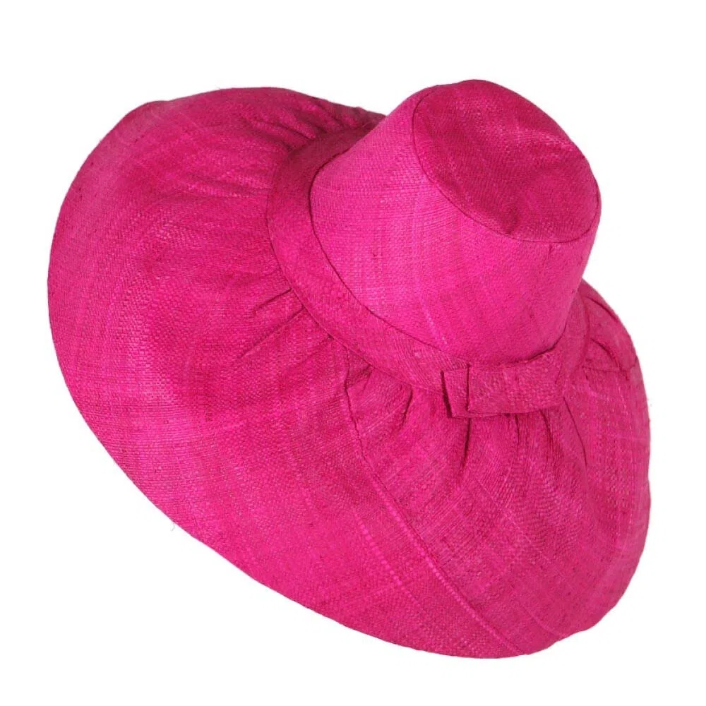 Pamela Invitada Boda Mujer Sombrero Ibiza Grande en Rafia de Madagascar Pamela Ala Larga 18 cm Moldeable Sombrero Playa Mujer Paja Madrina Boda, Pamelas para Bodas y Tocados, 10 Colores Disponibles