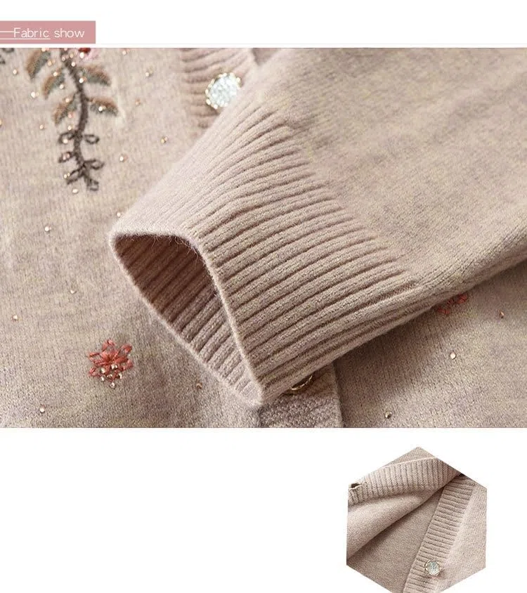 Cardigan Mujer,Suéter Cárdigan para Madre Ligero De Cuello Redondo para Señora Mayor De Punto Informal Suave De Manga Larga con Botones Fino De Punto Chaqueta Regalos para Abuela
