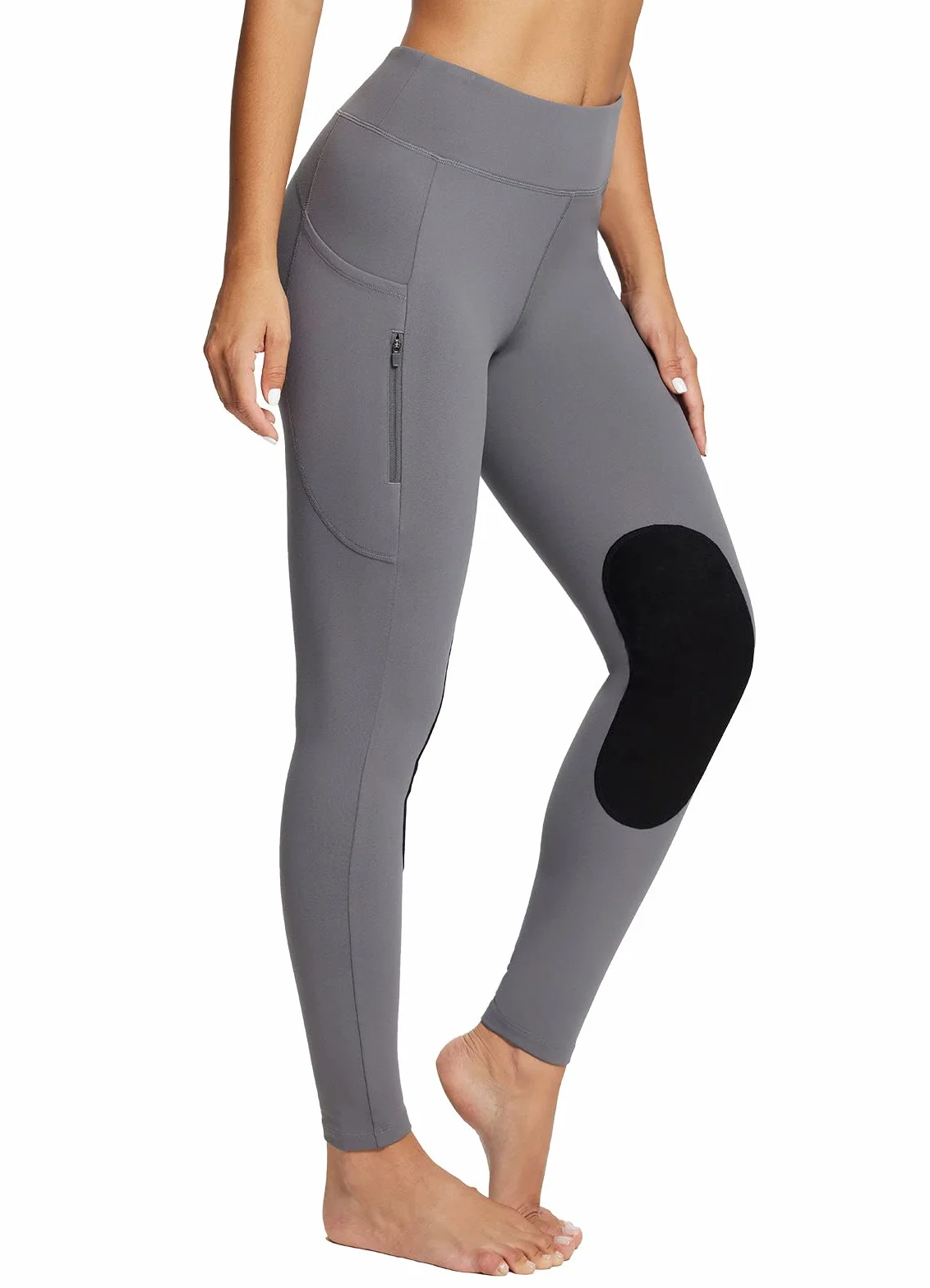 baleaf Pantalones de equitación para Mujer, de Invierno, con Ribete en Las Rodillas, Resistentes al Agua, con Forro para teléfono móvil, para Mujeres y niñas