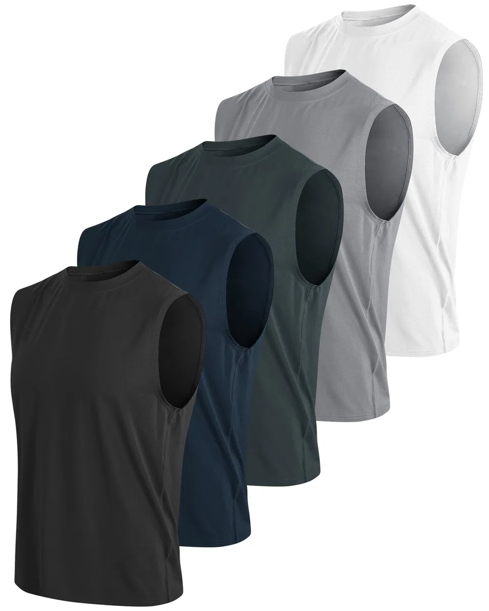 MEETYOO Camiseta Sin Mangas Hombre Transpirable Secado Rápido Gym