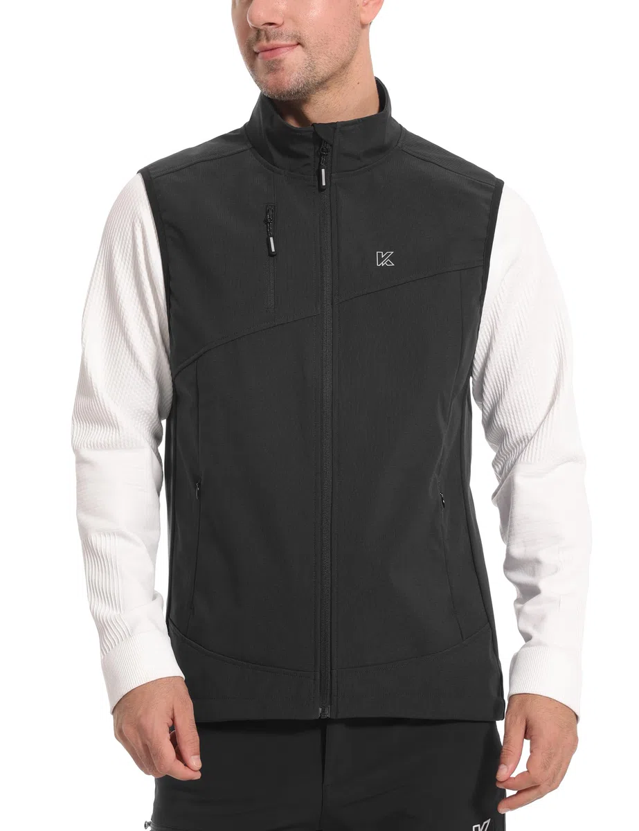 Chaleco Softshell Cortaviento Ciclismo Senderismo 5 Bolsillos HC203
