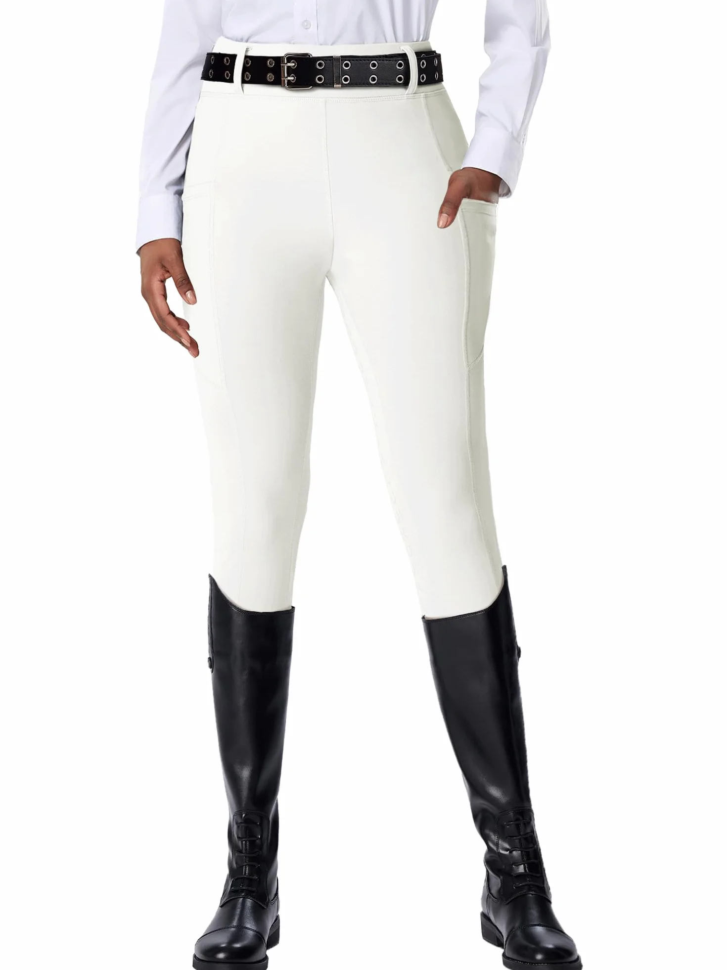 Pantalones de equitación para mujer, con agarre de silicona, para asiento completo, pantalones ecuestres para mujer