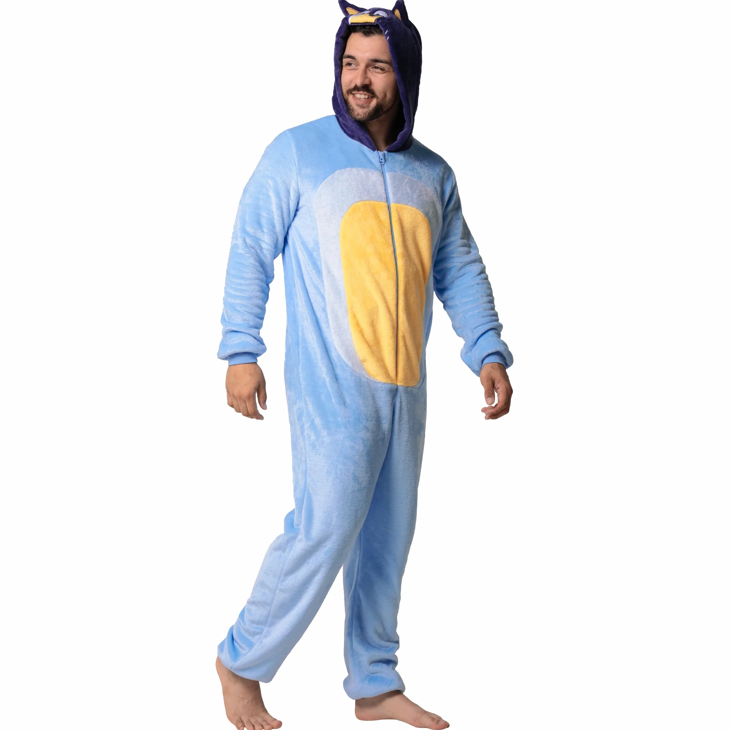 Bluey Pijama Hombre, Mono De Hombre Bandit, Pijama Enterizo De Forro Polar para Adultos