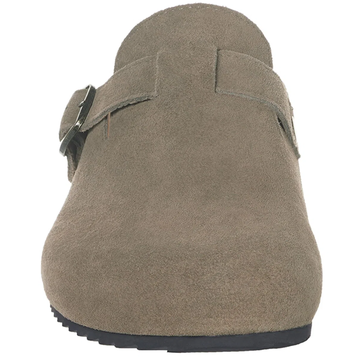 Intini Zuecos y Mules para Hombre Mujer Pantuflas de Piel con Corcho Cerradas Zapatillas de Jardín Sandalias con Hebilla Ajustables Cómoda 36-46