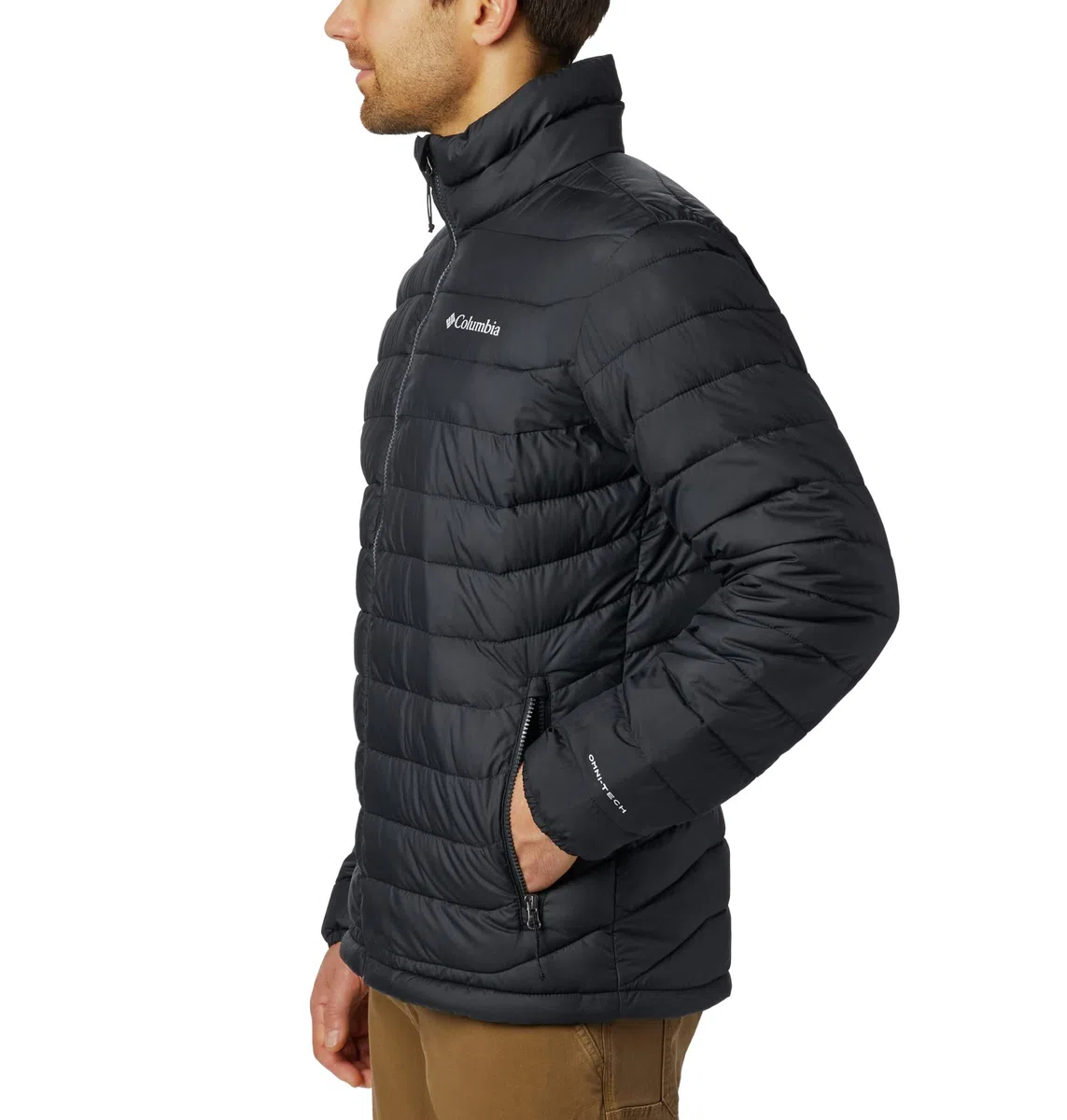 Columbia Powder Lite Jacket Chaqueta acolchada Hombre, Black, S