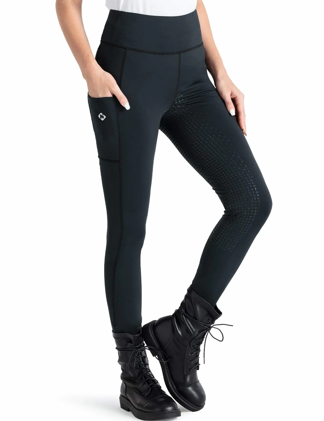 NAVISKIN Calzones de equitación para Mujer, Pantalones de equitación largas con Agarre de Silicona, Suaves y elásticas