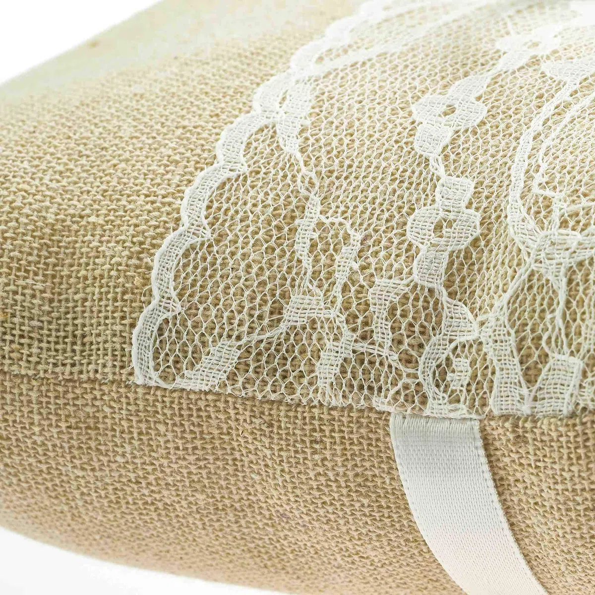 EinsSein 1x Almohada de Anillos Boda Set Flor de Yute 18x18 Grande + 2X Cesta de Flores Porta Bodas alianzas cojin Anillo Cojines Arras Caja Cajas Originales y Cesta niño Raso Rustico Llevar los