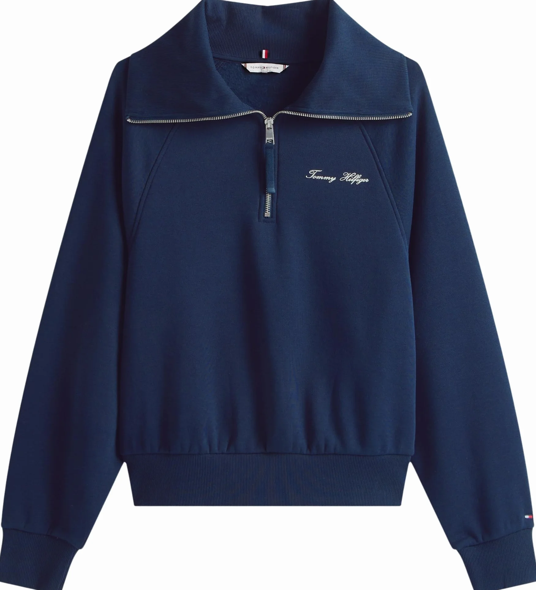 Tommy Hilfiger Sudadera con Cremallera Mujer Classic Script Fleece Media Cremallera