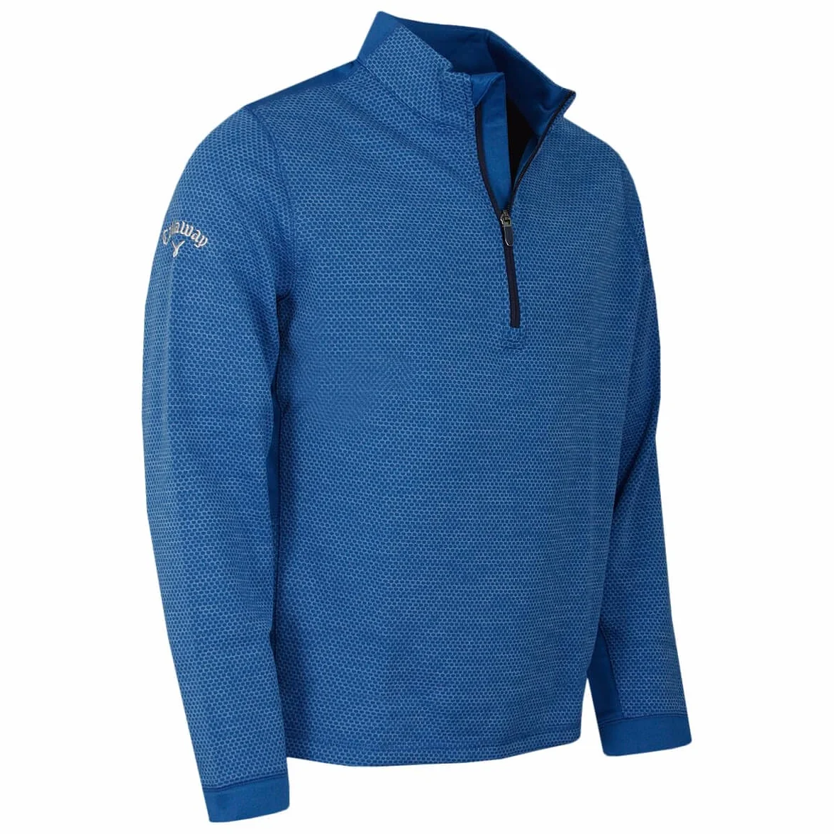 Callaway Long Sleeve Hexagon Fleece Base Layer Sweater Galaxy Heather L