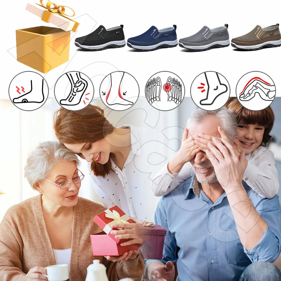 Zapatillas Hombre Zapatos para Caminar Suaves y Flexibles Zapatos Ajustables con Cierre de Zapatos ortopédicos para Hombre
