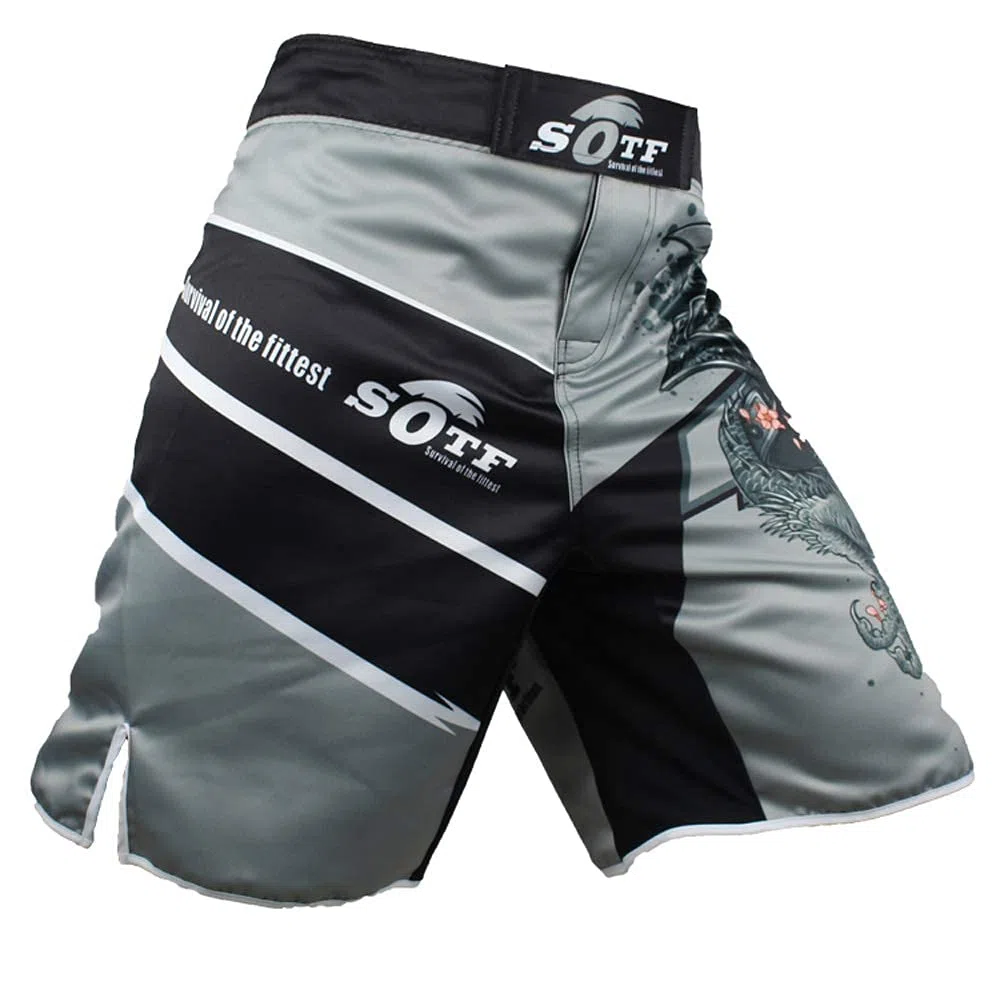 sotf Pantalones Cortos Shorts Modelo Samurai Ideales MMA K-1 Kick Boxing Boxeo Crossfit etc.