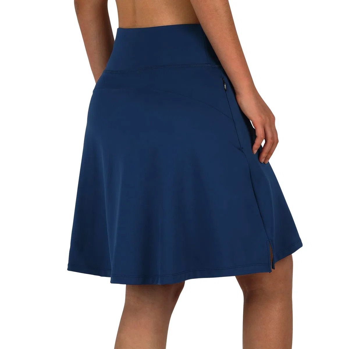 ANIVIVO Leggings largos hasta la rodilla para mujer, leggings capris con falda de cintura alta