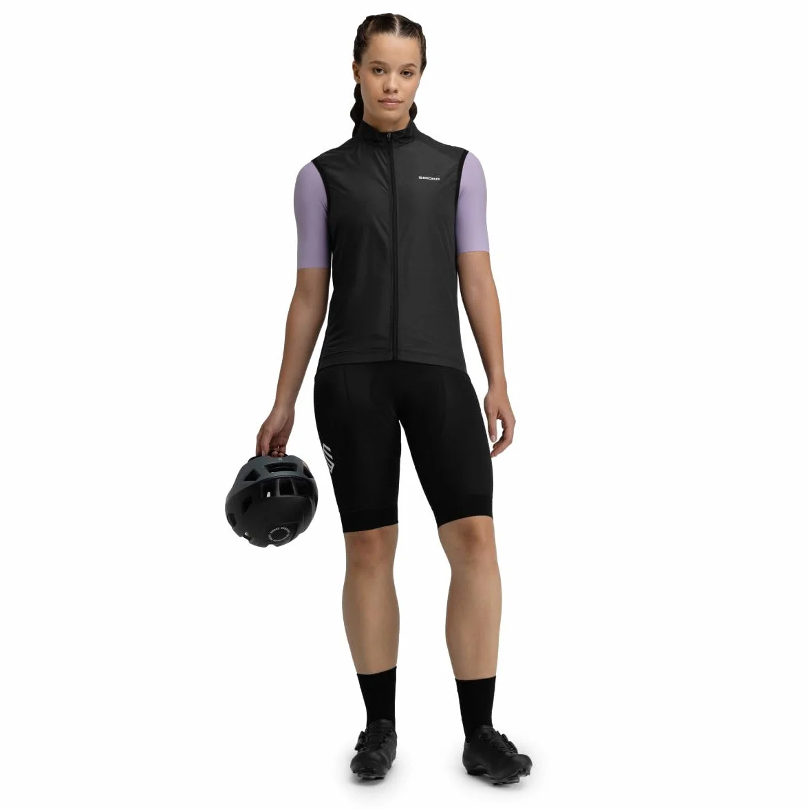 SIROKO - Chaleco Cortavientos de Ciclismo para Mujer V1-W Blaast - L - Negro