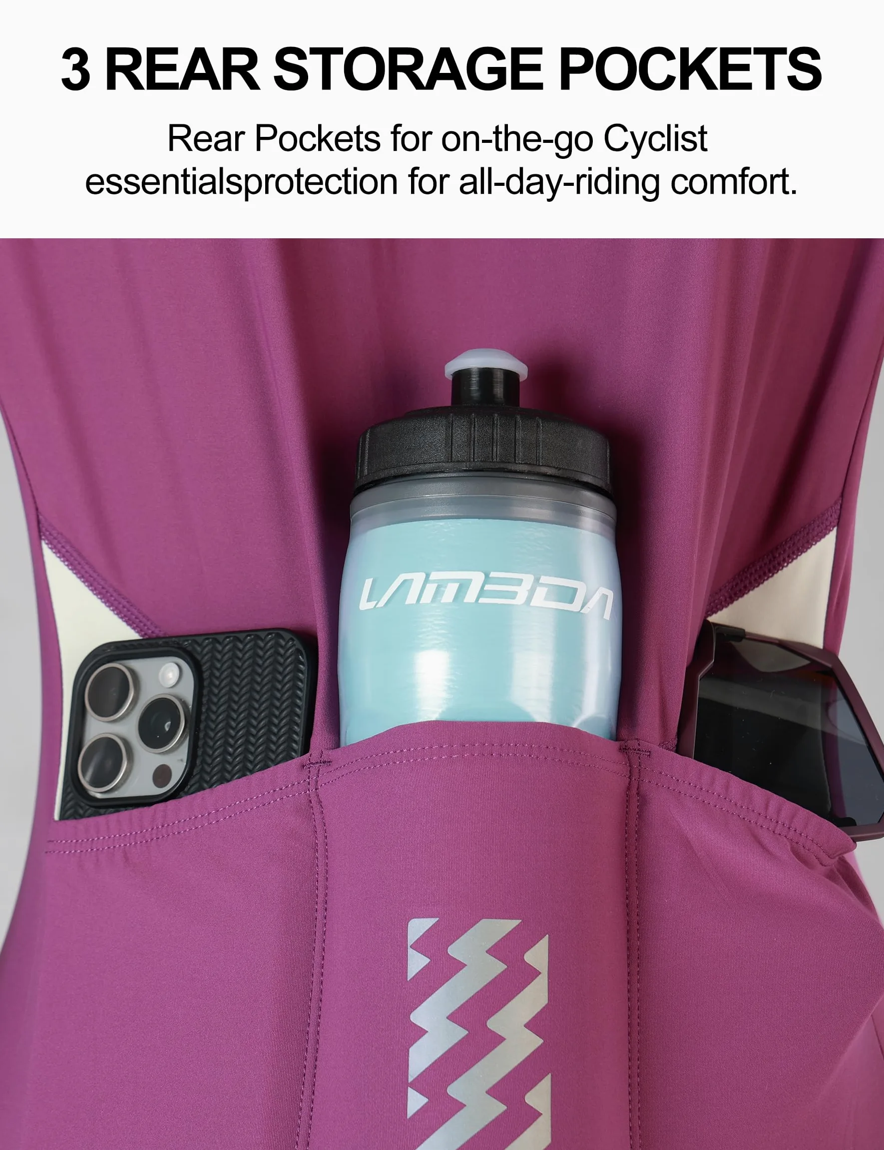 LAMEDA Maillot de Manga Corta Ciclismo Mujer Maillot para Bicicleta de Carretera Protección Solar