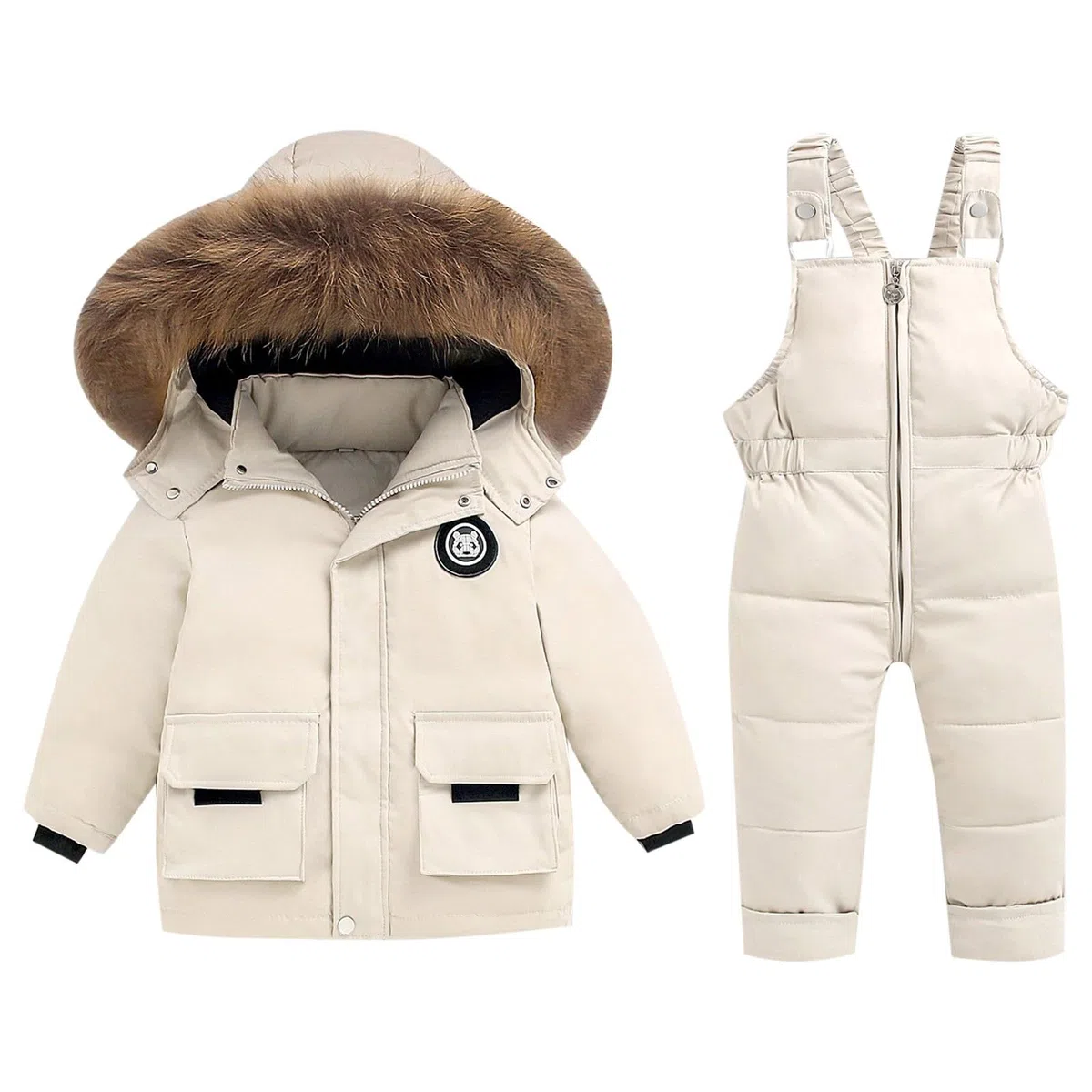Generisch Niño Niño Invierno Niña Y Color Sólido Traje Nieve Pantalones Y Chaquetas Ropa Abrigo Pantalones Nieve Niños Niño