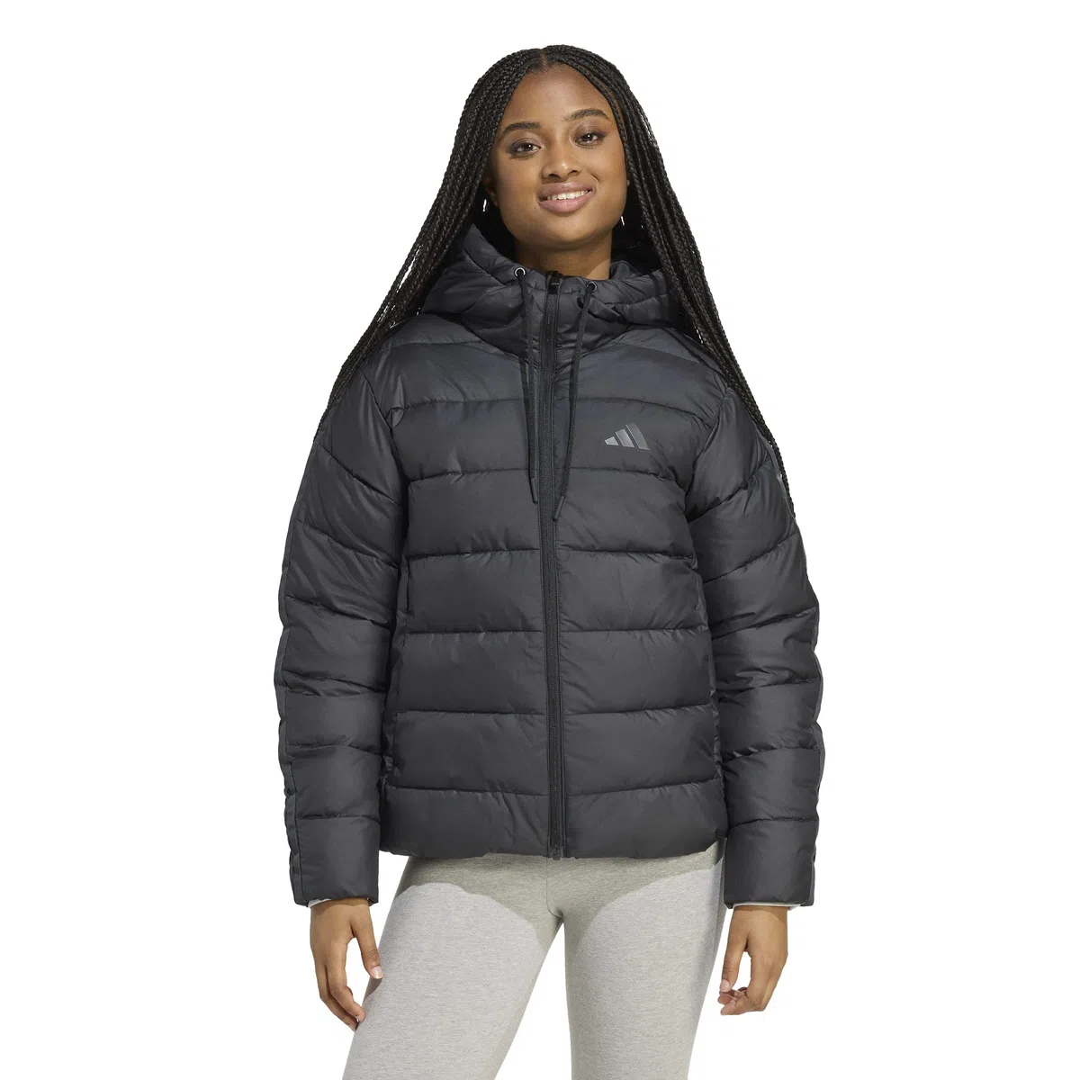 adidas Essentials Climawarm 3 Stripes Synthetic Down Hooded Jackets chaqueta Mujer (Pack de 1)