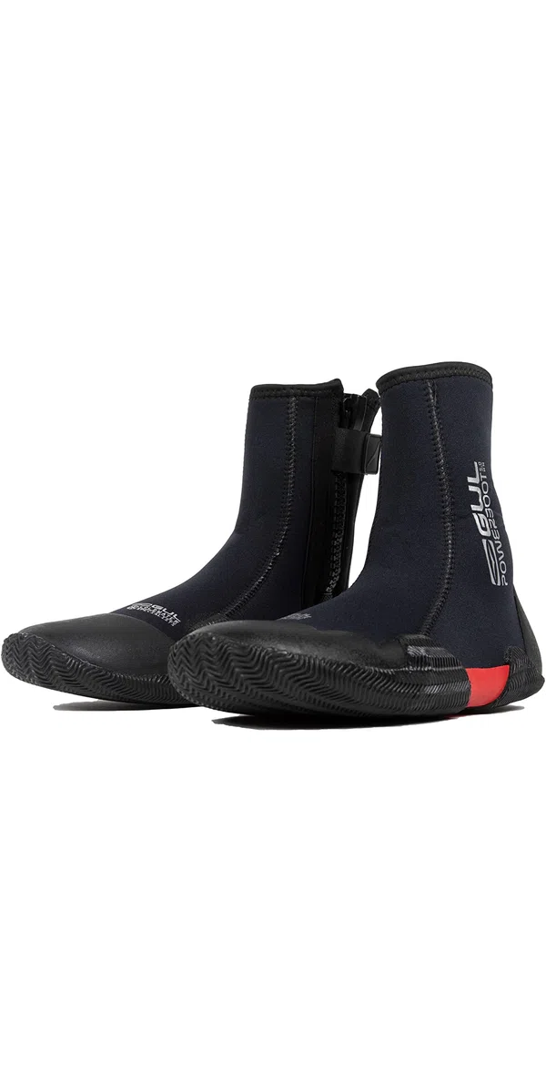 GUL Junior 5mm Powerboot Easy-Zip - Negro - Unisex - Talón y Puntera Reforzados para Mayor Durabilidad