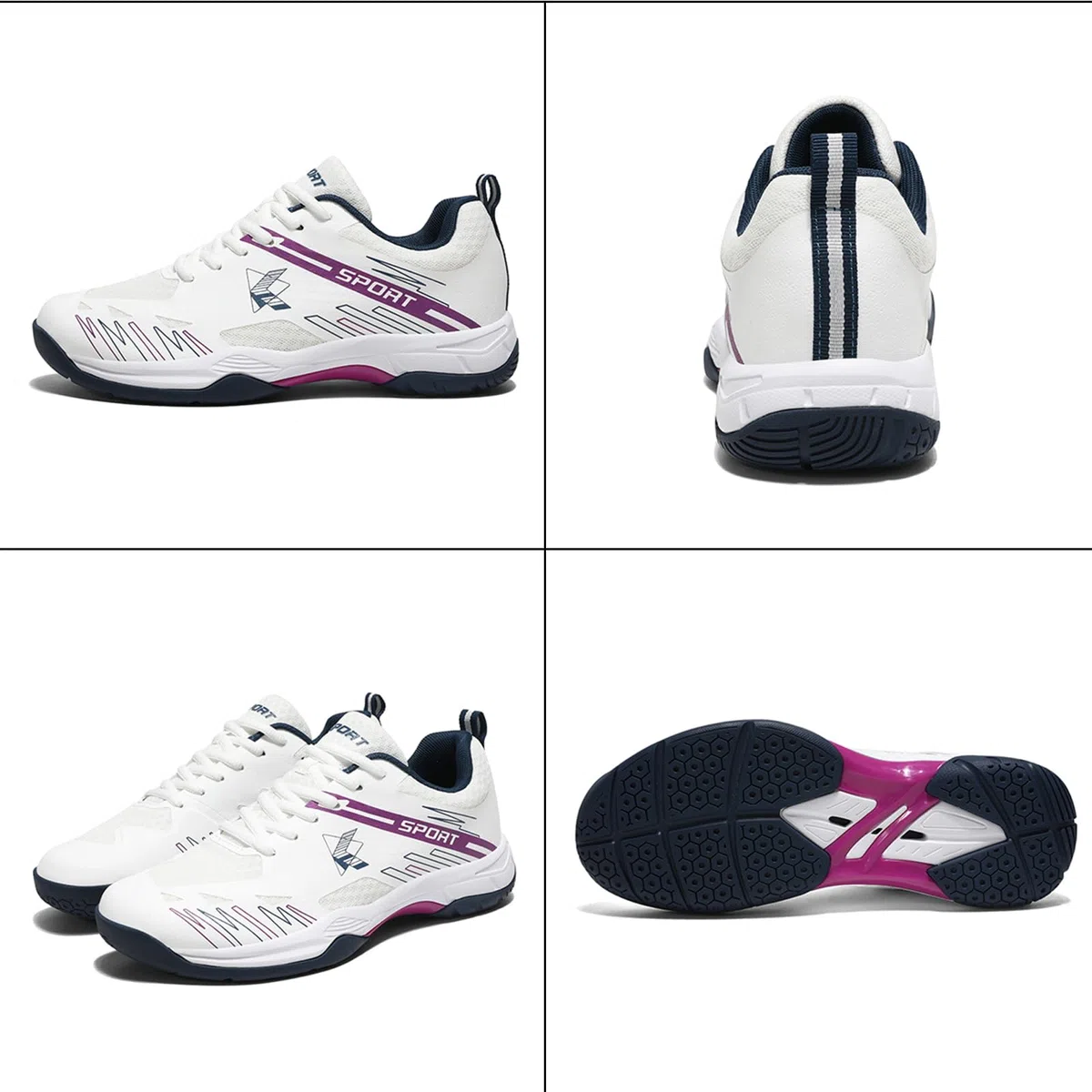 Zapatos de Bádminton para Hombre y Mujer, Zapatillas Transpirables de Pickleball, Squash, Voleibol