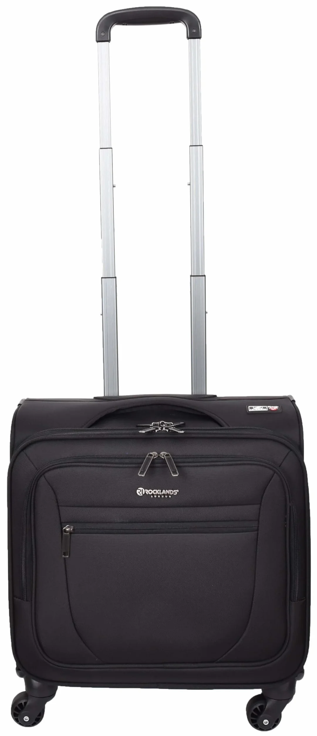 House Of Leather - Maletín de viaje para piloto, organizador de negocios, trolley de oficina, bolsa de cabina, 4 ruedas, Black, Cabin