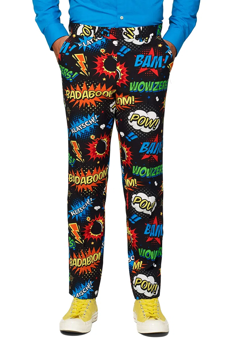 OppoSuits Crazy Prom Suits For Men – Badaboom – Comes with Jacket, Pants and Tie In Funny Designs Traje de Hombres
