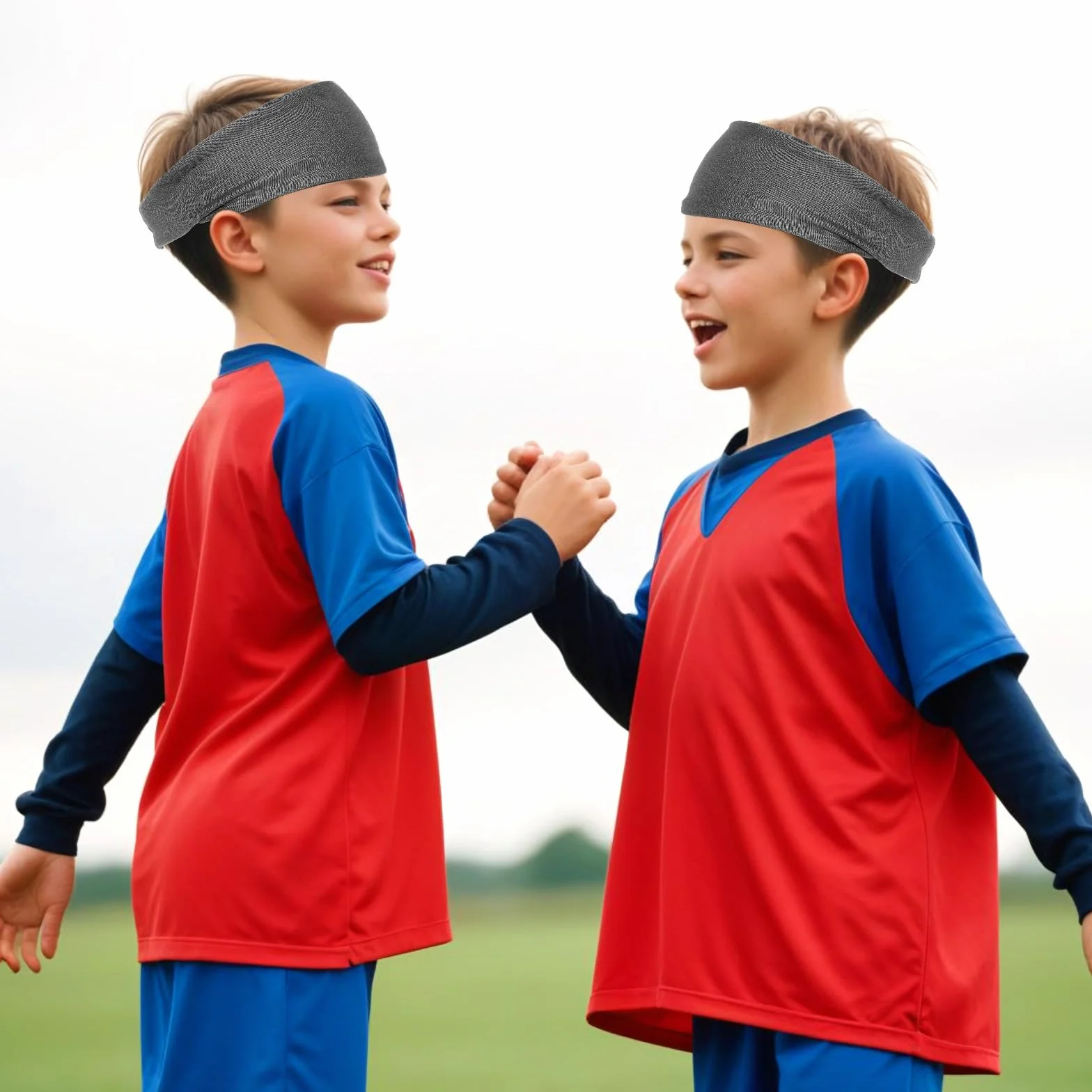 6 diademas deportivas para niños y niñas, absorbentes de fútbol, suaves que absorben la humedad, banda de sudor para baloncesto, tenis, béisbol, fútbol, correr, entrenamiento