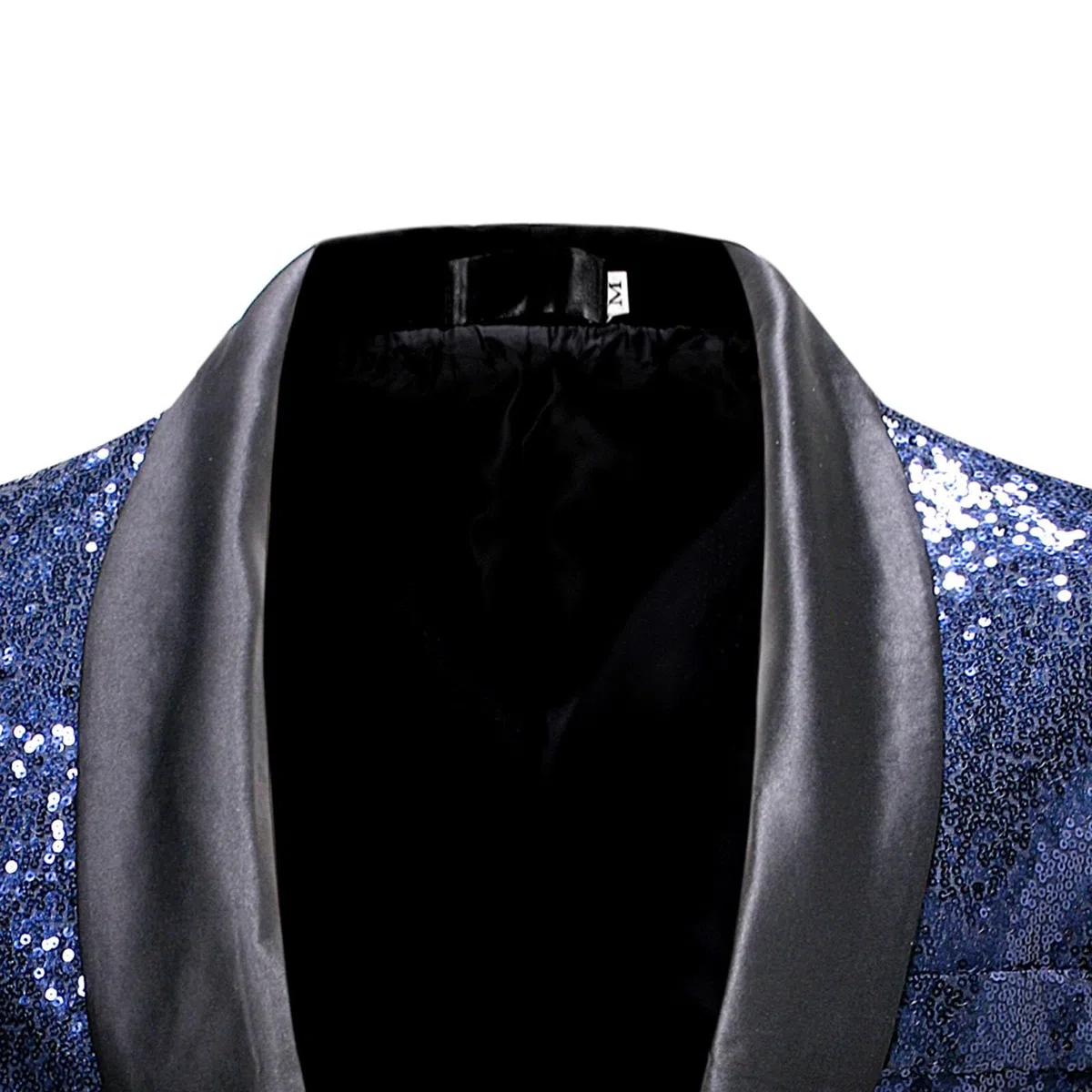 Generisch Chaqueta brillante para hombre, para bodas, fiestas, lentejuelas, corte ajustado, para hombre, con un botón, chaqueta de esmoquin, para hombre, Navidad, Nochevieja, fiesta, brillante