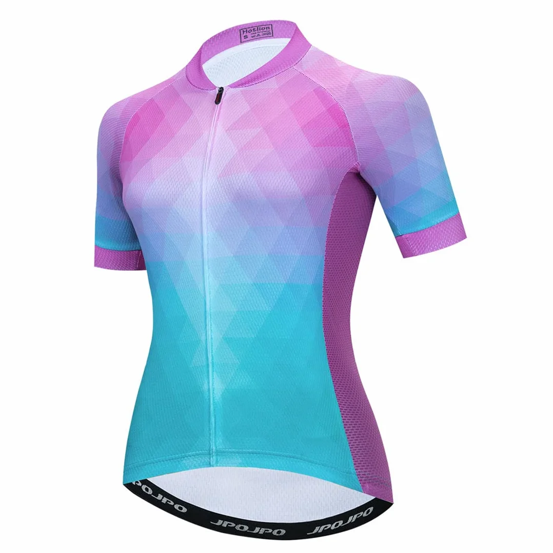 Maillot de ciclismo de montaña para mujer, manga corta, tallas S-3XL