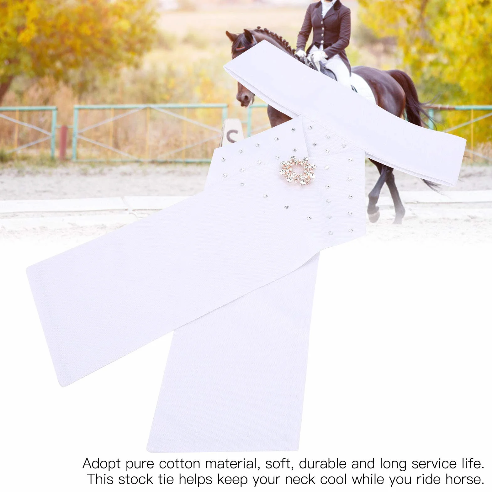 Corbata para Montar A Caballo, Corbata De Competición Ecuestre, Corbata Preatada para Montar En Stock, Corbata para Espectáculo De Caballos De Algodón