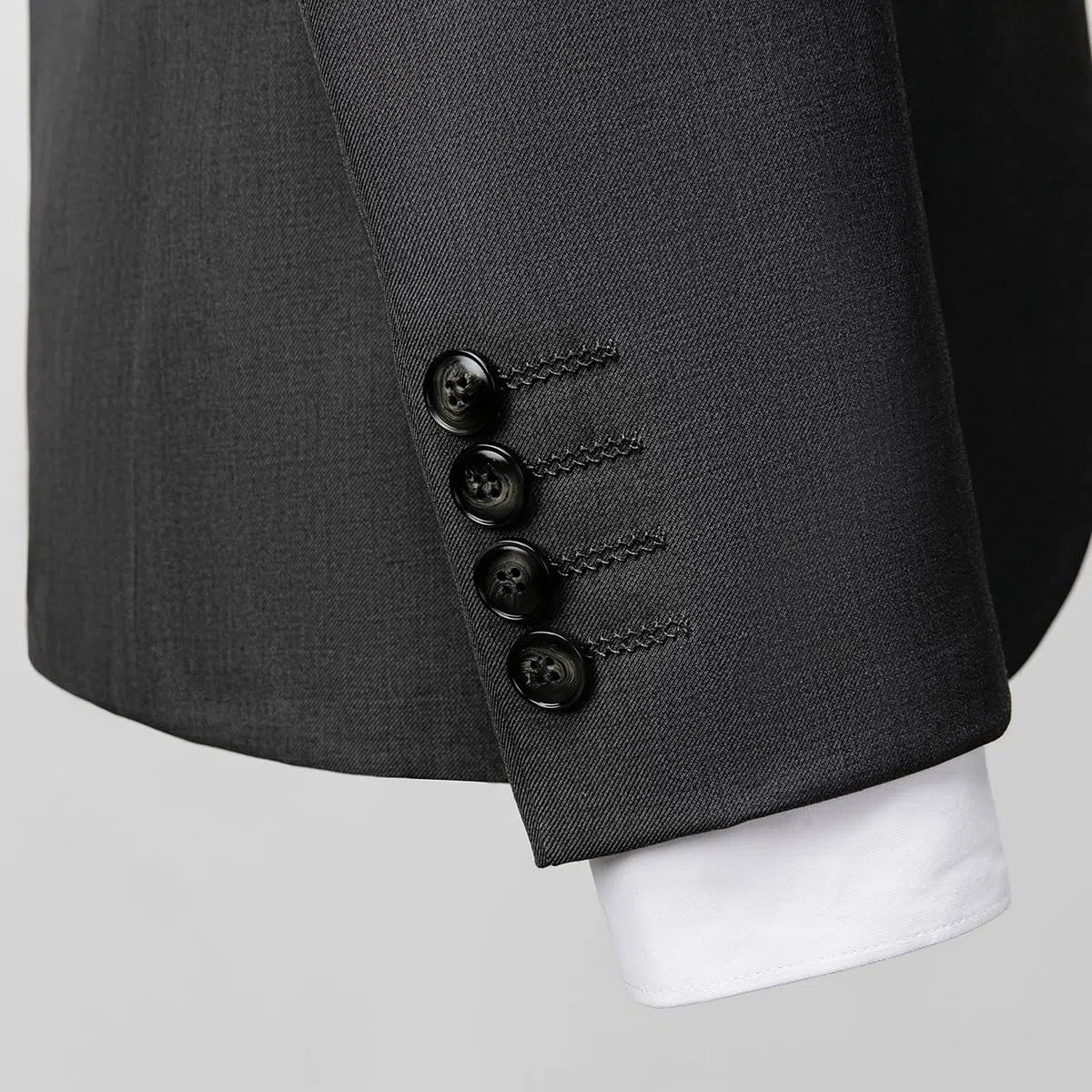 Allthemen Traje de Hombre de 2 Piezas de Ajuste Delgado de un Solo Pecho Trajes de Dos Botones Boda Pantalones de Chaqueta de Negocios