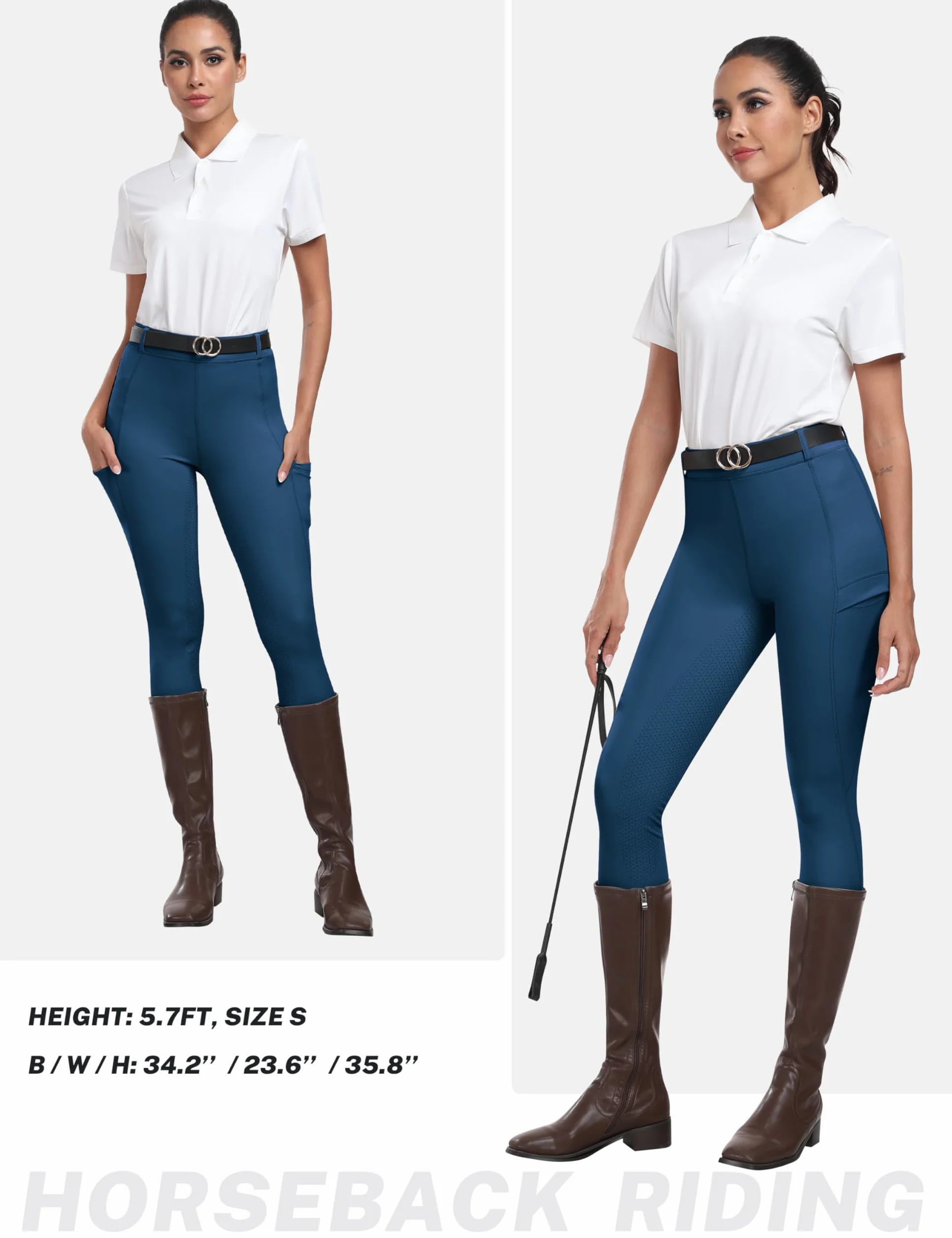MoFiz Pantalones Hipica Mujer Pantalones Ecuestres Silicon Full Seat Mallas Equitacion Pantalones para Verano