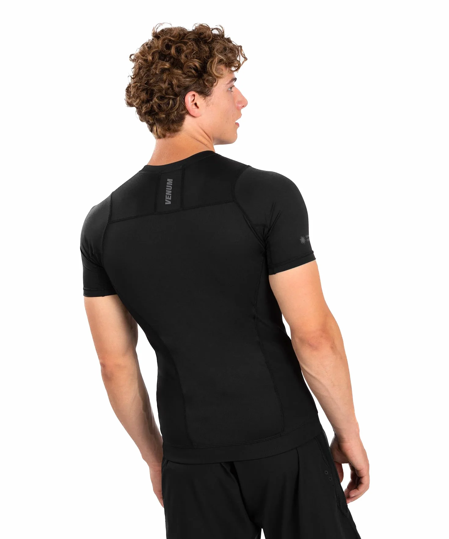 VENUM G-fit Air Rashguard-Camiseta de Manga Corta, Color Negro, Medium para Hombre
