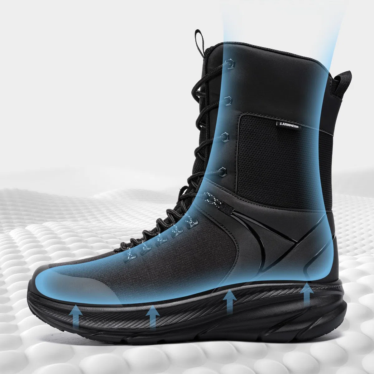 LARNMERN Botas de Trabajo Tácticas para Hombre 6-8 pulgadas