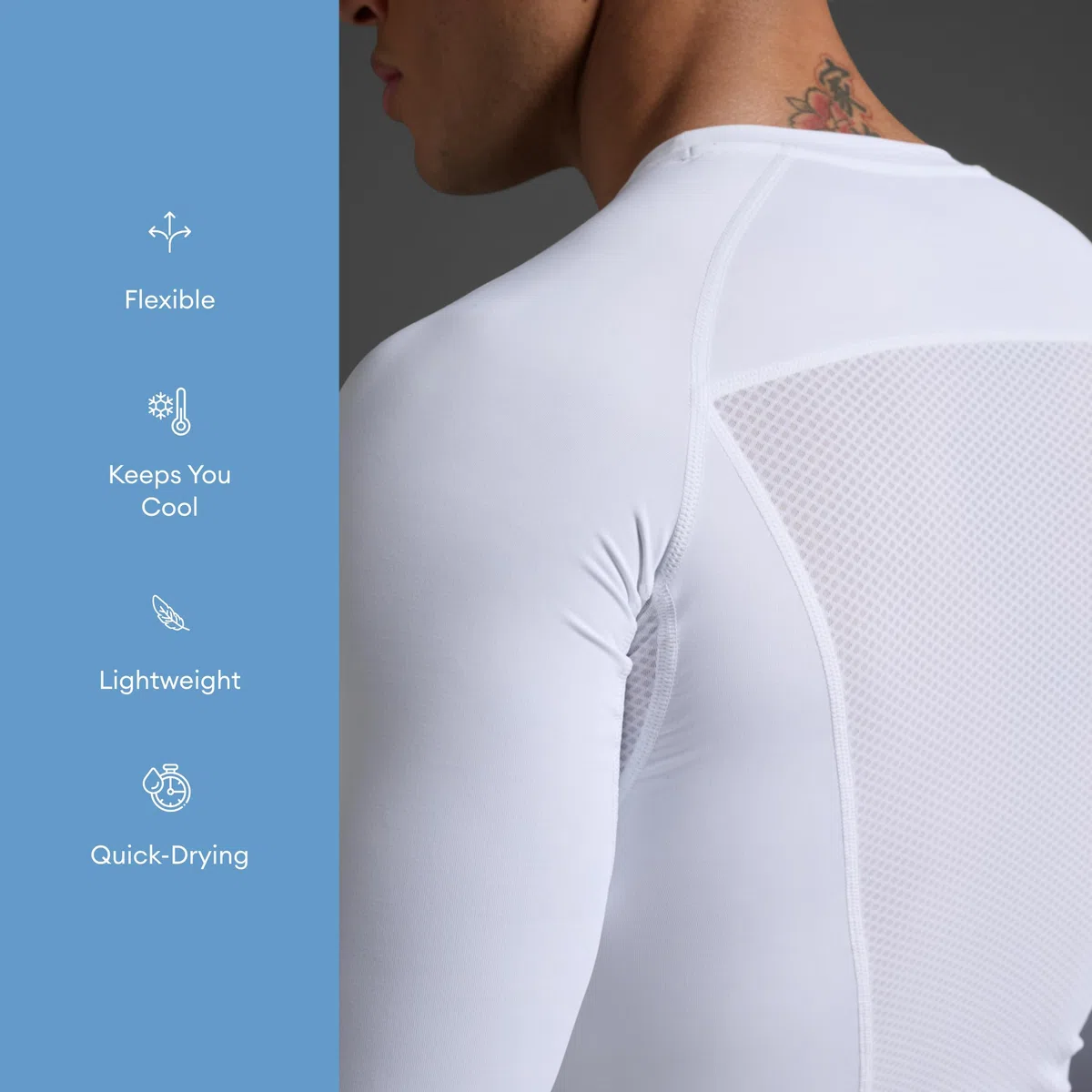 2XU Manga larga de compresión para hombre