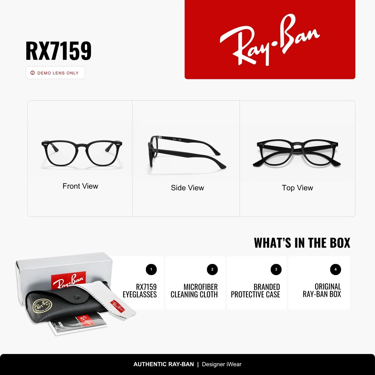 Ray-Ban 0RX7159, Monturas de Gafas Unisex Adulto