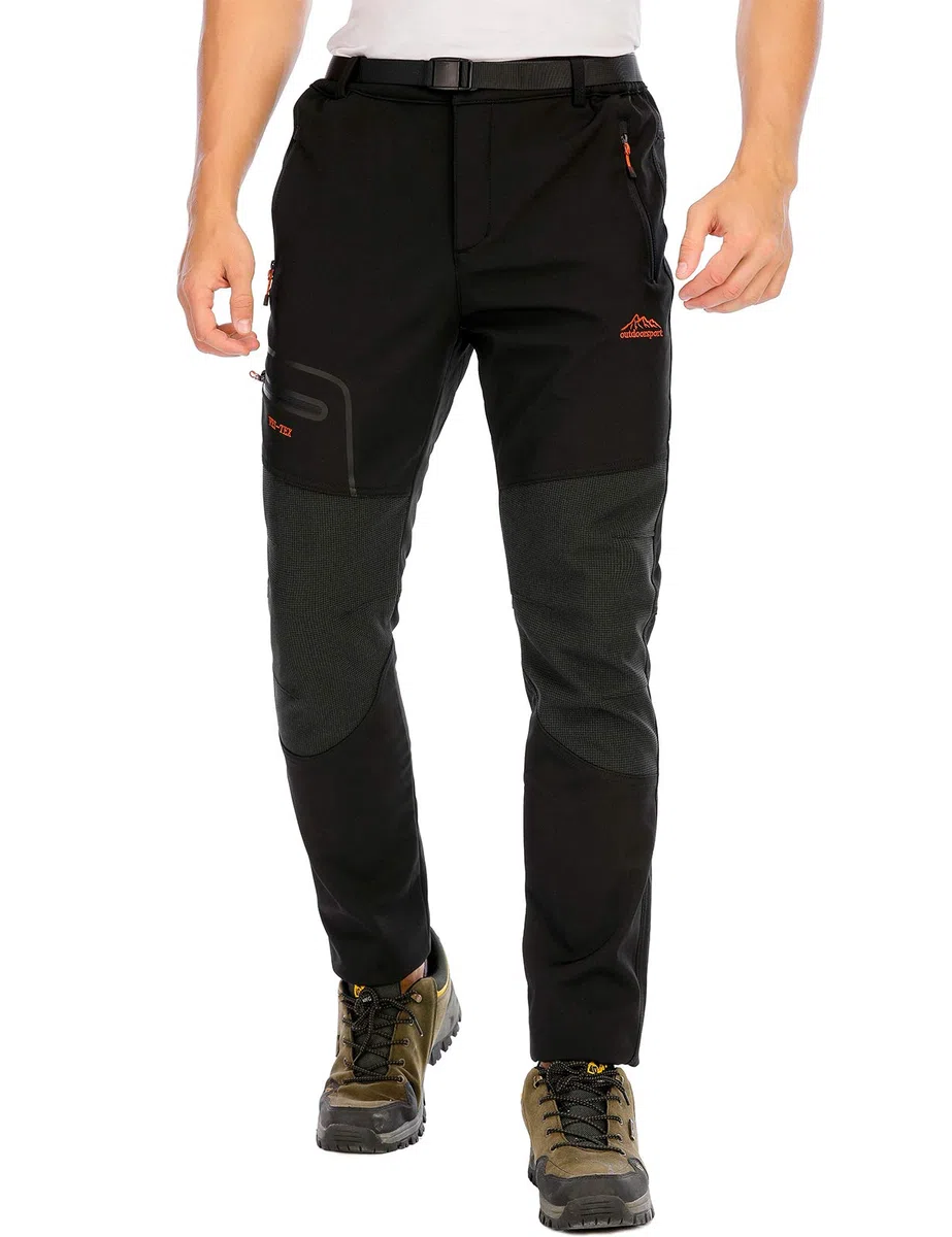 Pantalones Trekking Hombre Impermeables Pantalones de Trabajo Termicos Montaña Senderismo Esqui Snowboard Invierno Polar Forrado Aire Libre