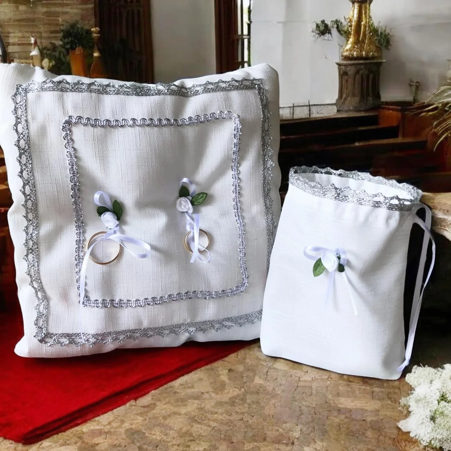 Arras de la Vírgen de Fátima, con saquito y Estuche.