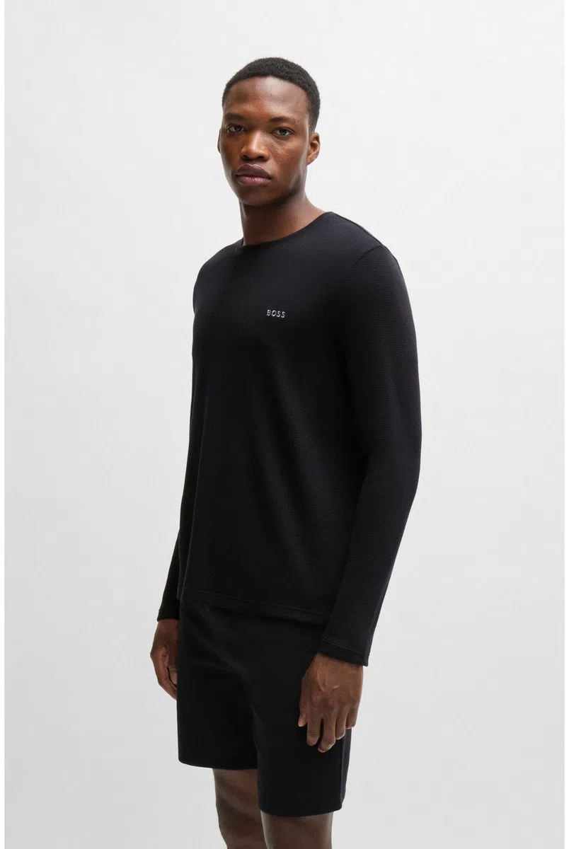 BOSS Waffle LS-Shirt Pyjama Longsleeve para Hombre