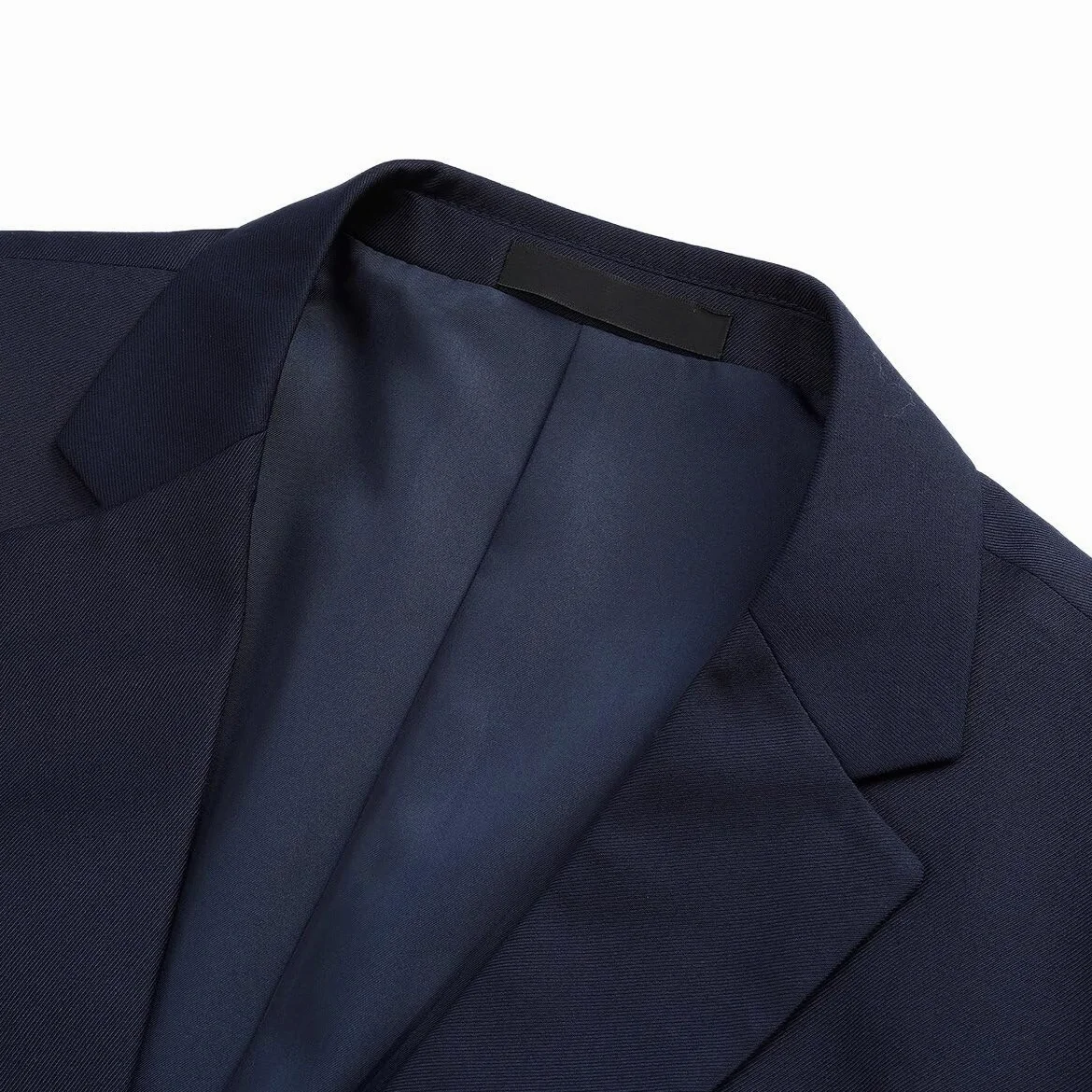 Chaqueta de traje para hombre, fina, clásica, con dos botones Tuxedo Formal para boda, azul marino