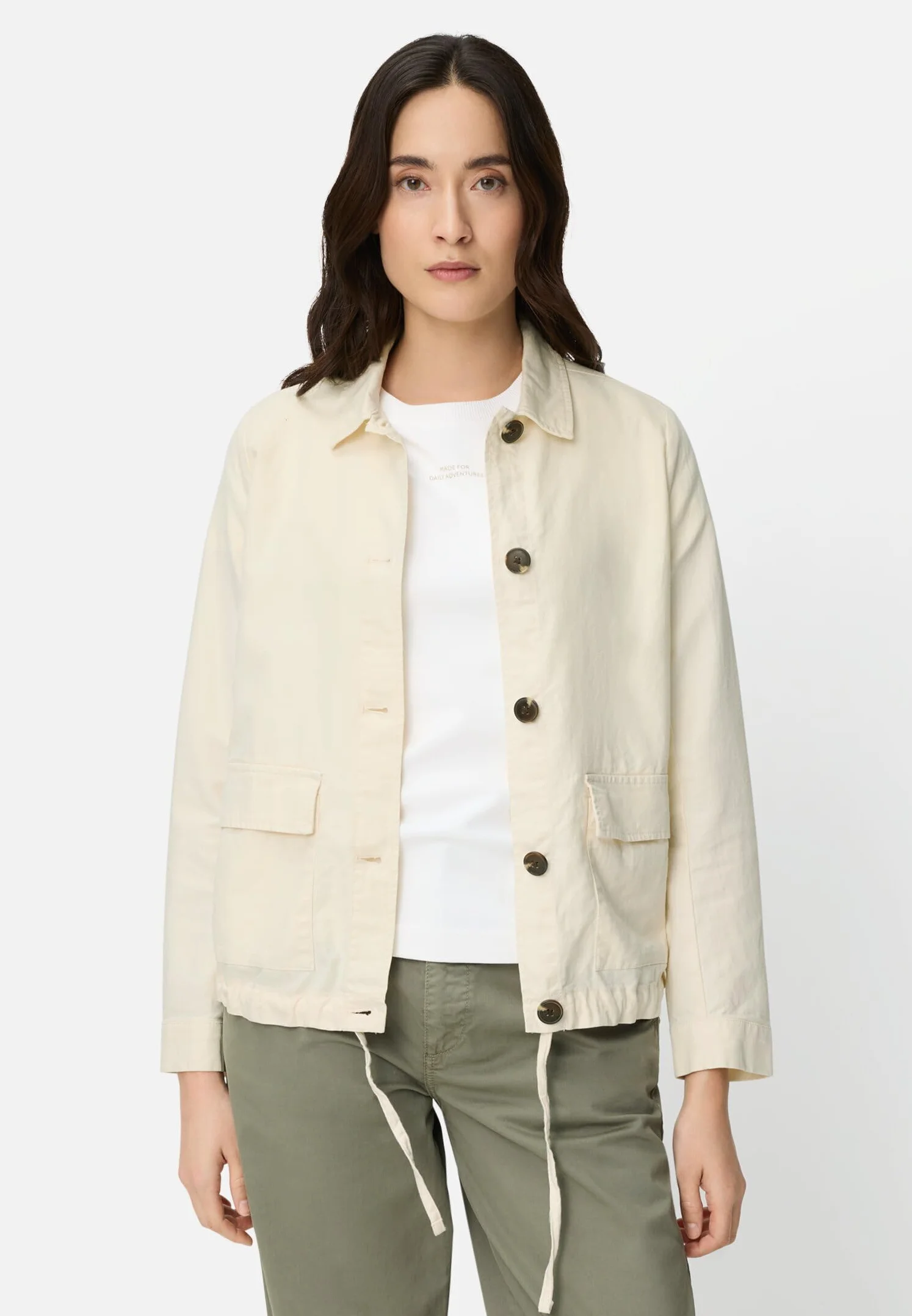 camel active 344190-5f98 Blazer Casual, Blanco, 44 Mujeres